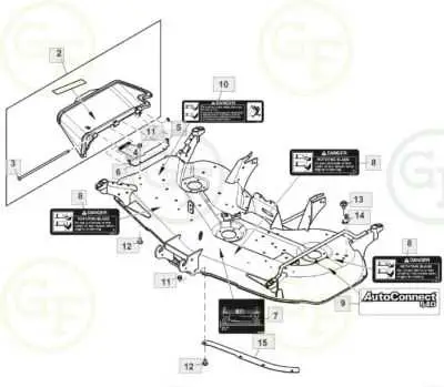 145 john deere mower deck parts diagram