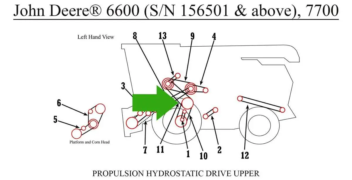 1983 john deere 111 hydrostatic drive belt diagram