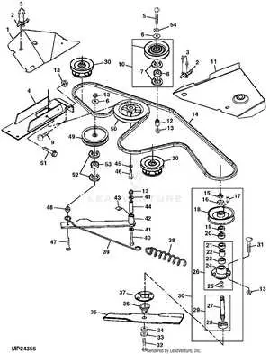1986 john deere 30 in deck belt diagram