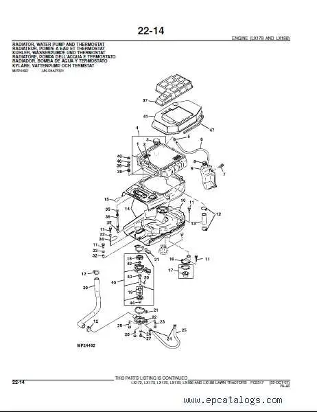 1998 john deere lx173 parts diagram