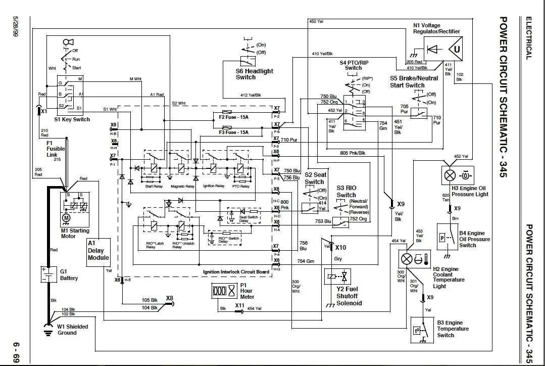 2001 john deere 345 parts diagram