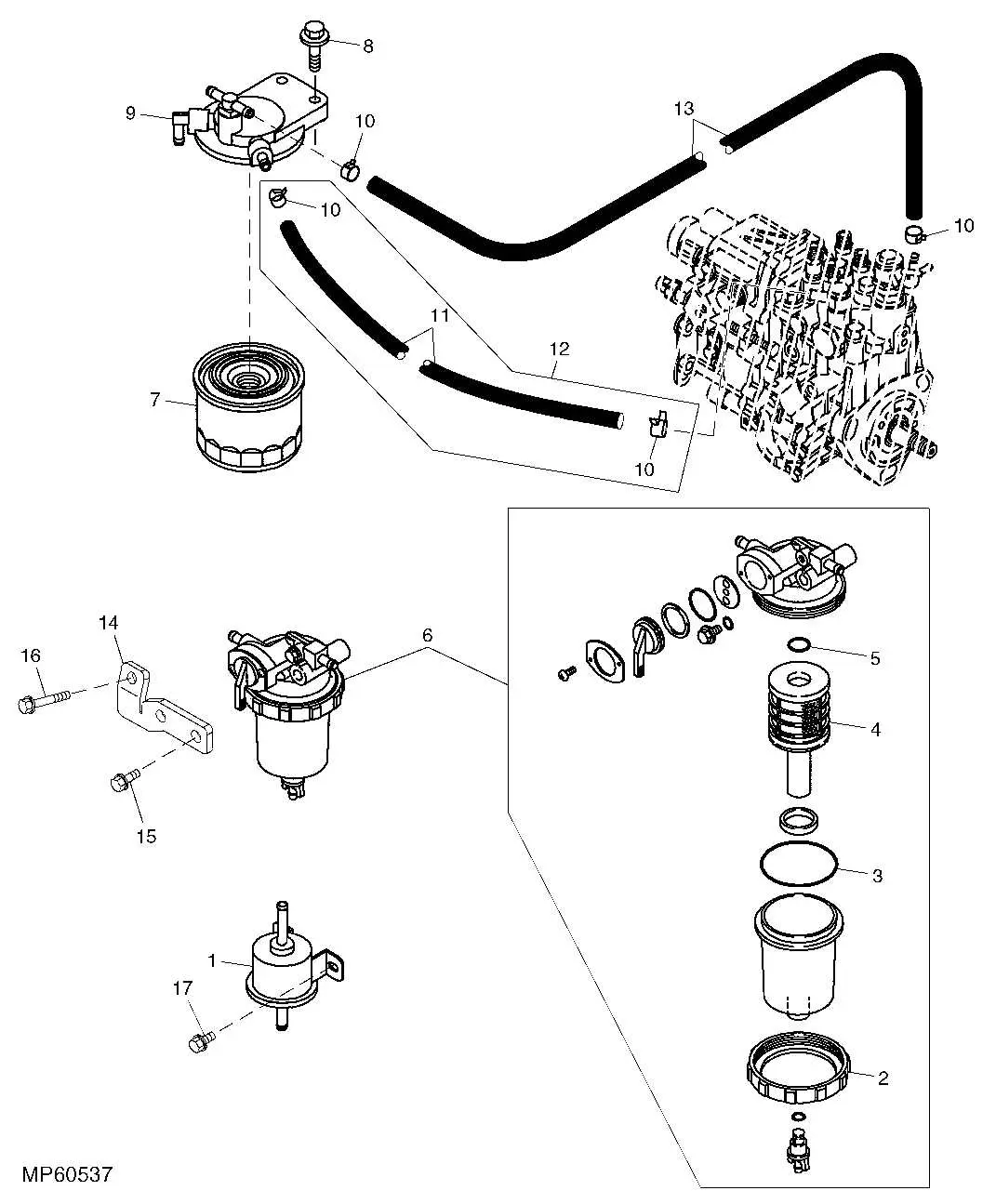 2014 john deere skid steer fuel line diagram