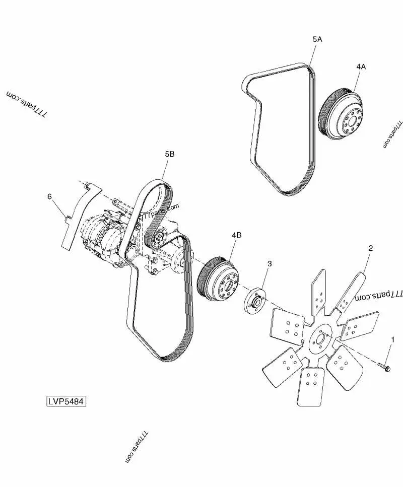 4045 john deere 125 hp diesel serpentine belt diagram