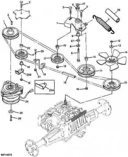 54 inch john deere mower deck belt diagram