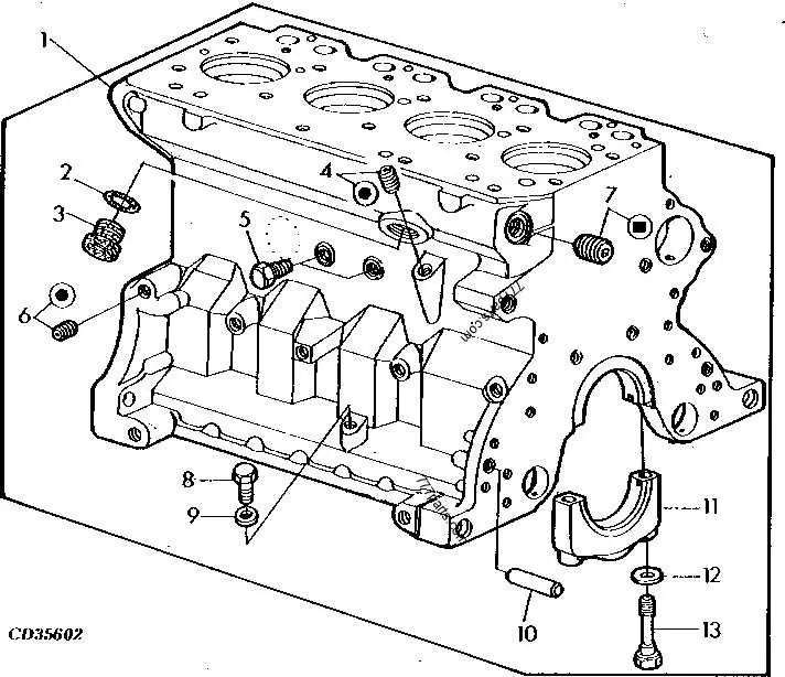 6 cylinder block john deere diagram