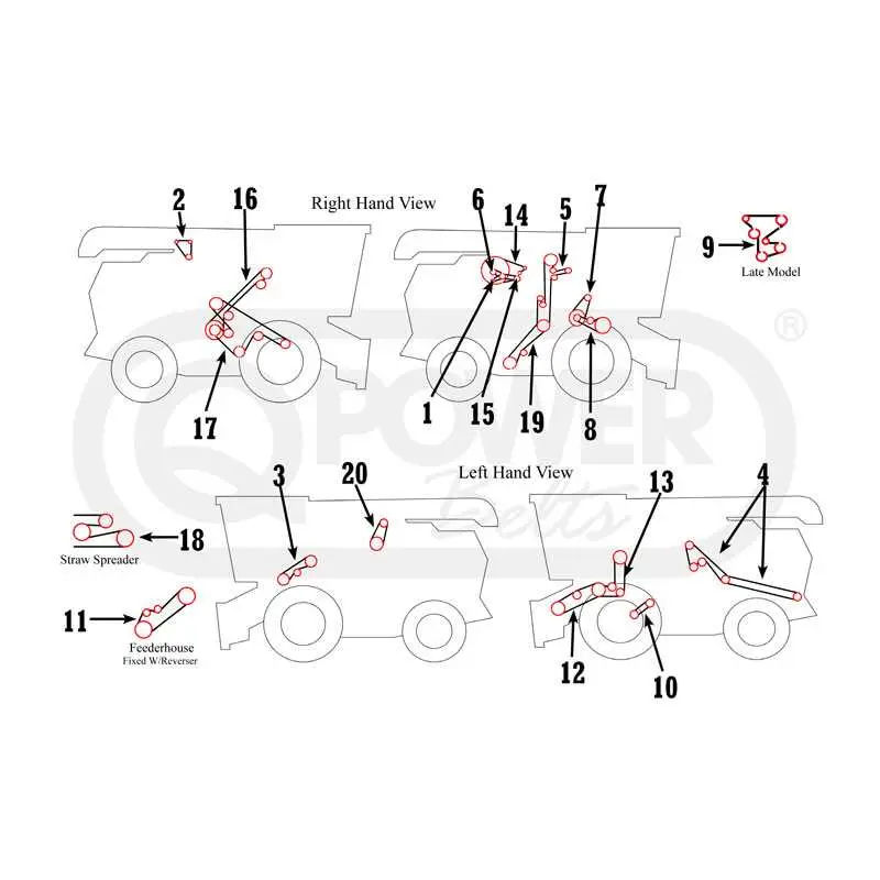 9510 john deere combine grain bin light diagram