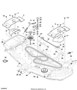 belt diagram for 54 inch john deere mower deck