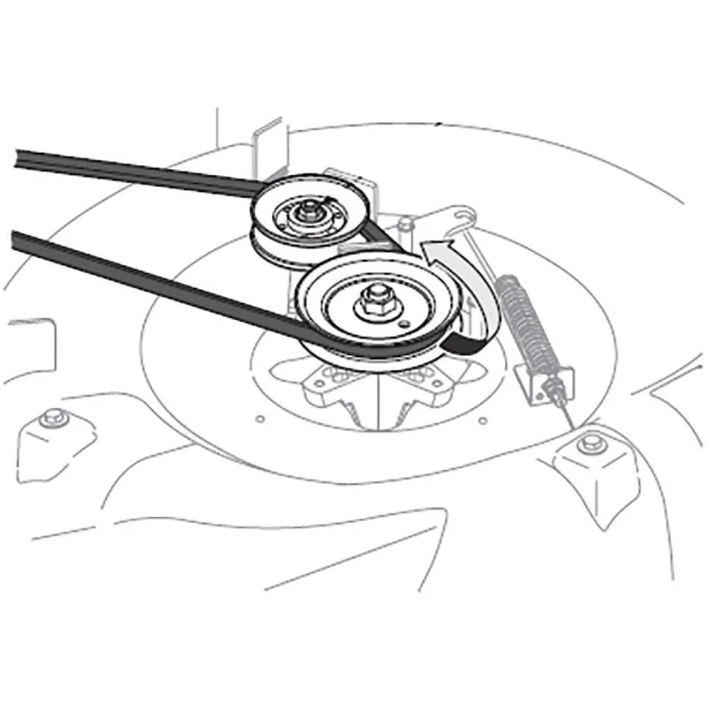 belt diagram for a 54 inch john deere mower deck