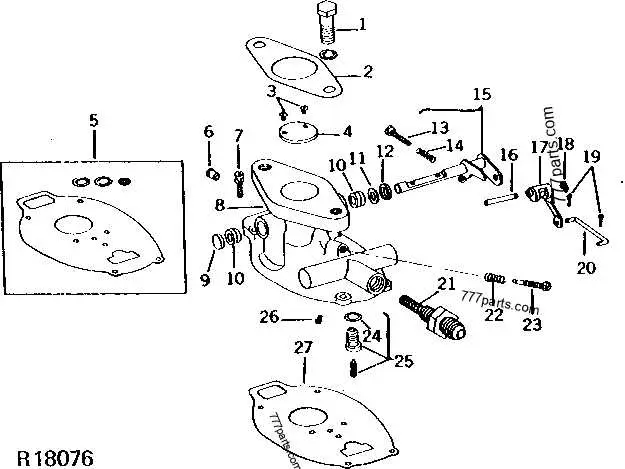 carburetor diagram for a john deere 2 12