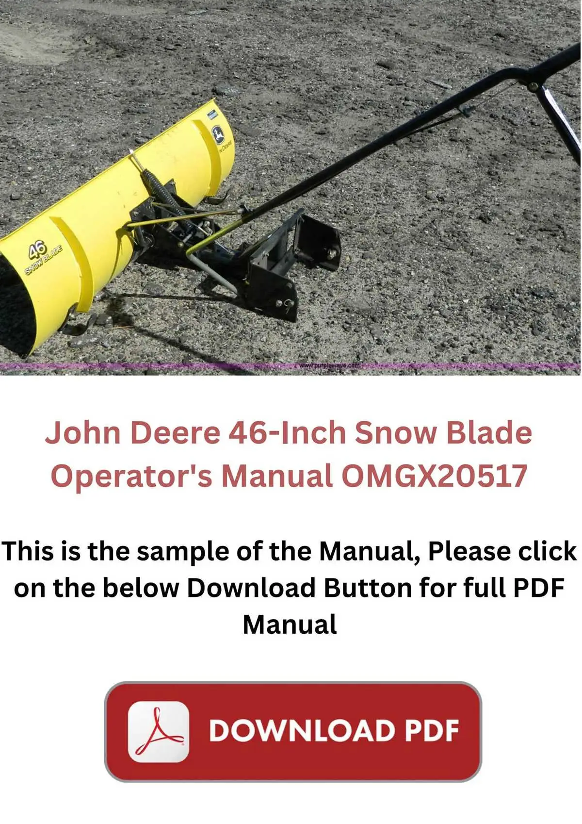 diagram for john deere 46 snow blower