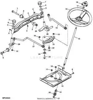 diagram of belt installation on john deere la115 lawn mower