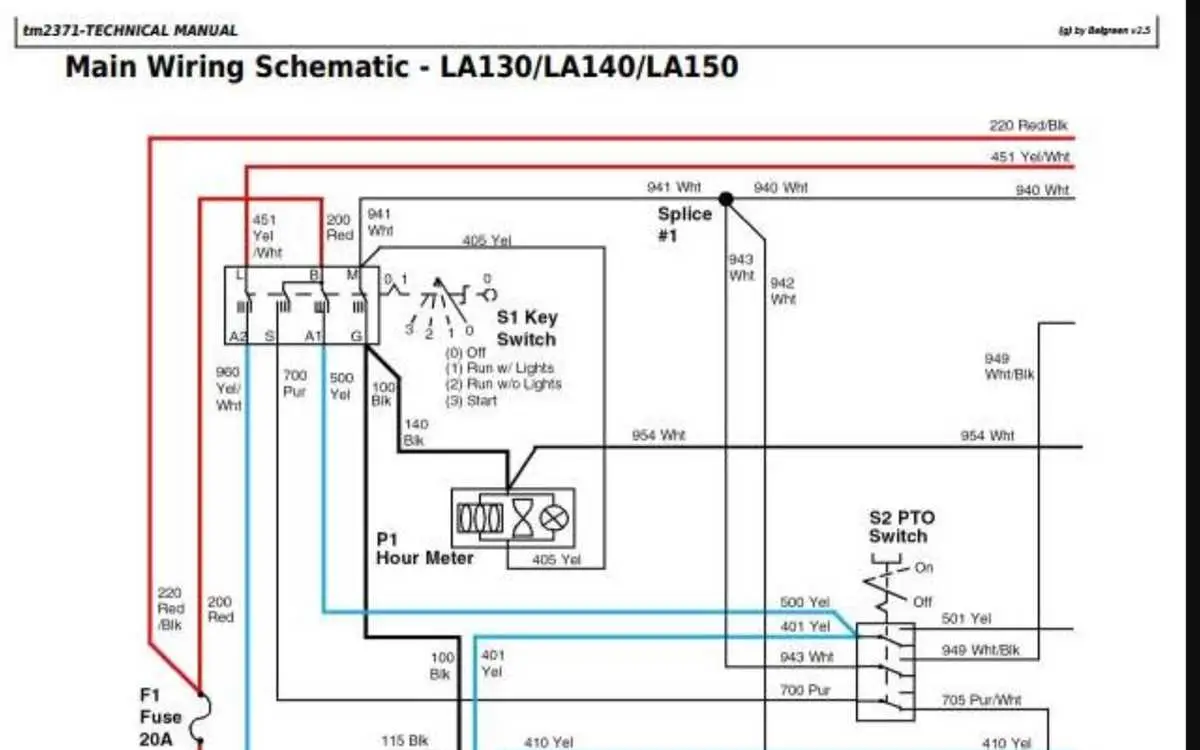electrical schematic john deere z225 wiring diagram
