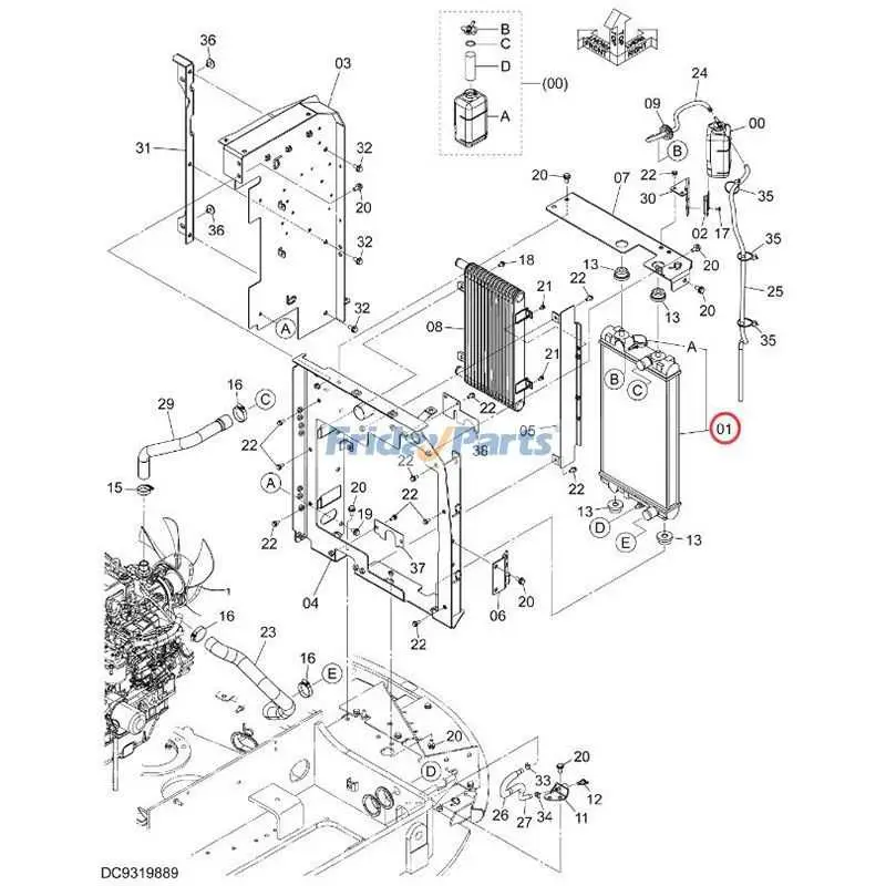 exploded diagram water fuel separator john deere 2750