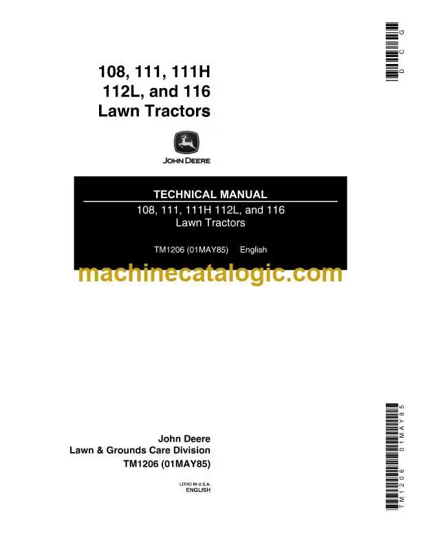 john deere 108 parts diagram