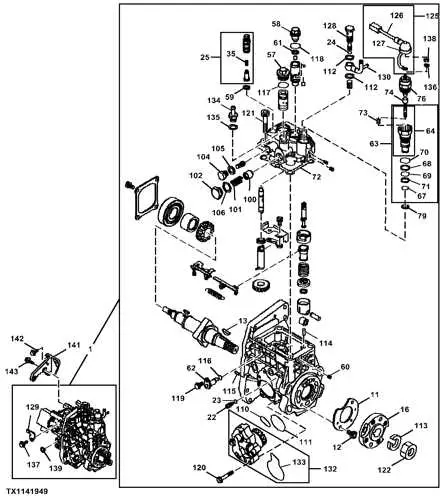 john deere 111 fuel pump diagram