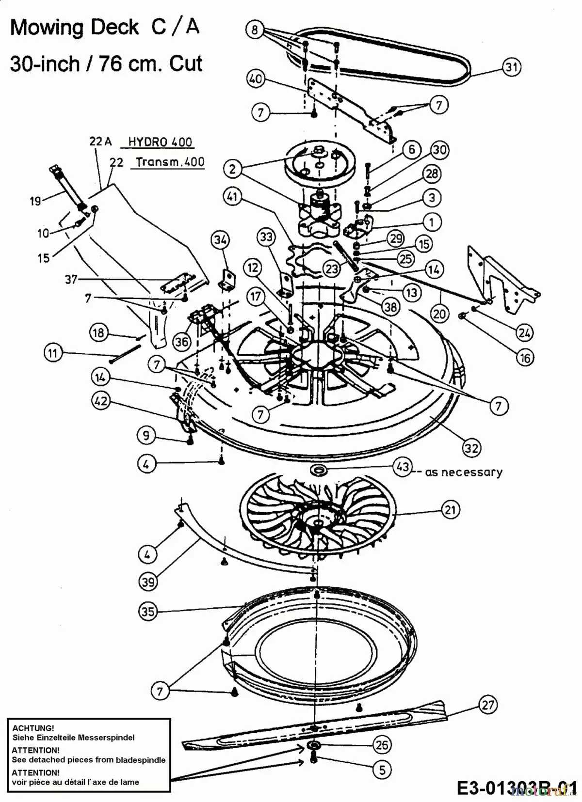 john deere 115 mower deck diagram