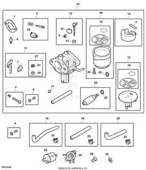 john deere 116 carburetor diagram