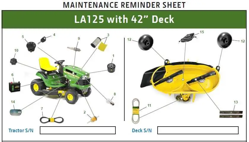 john deere 125 belt diagram