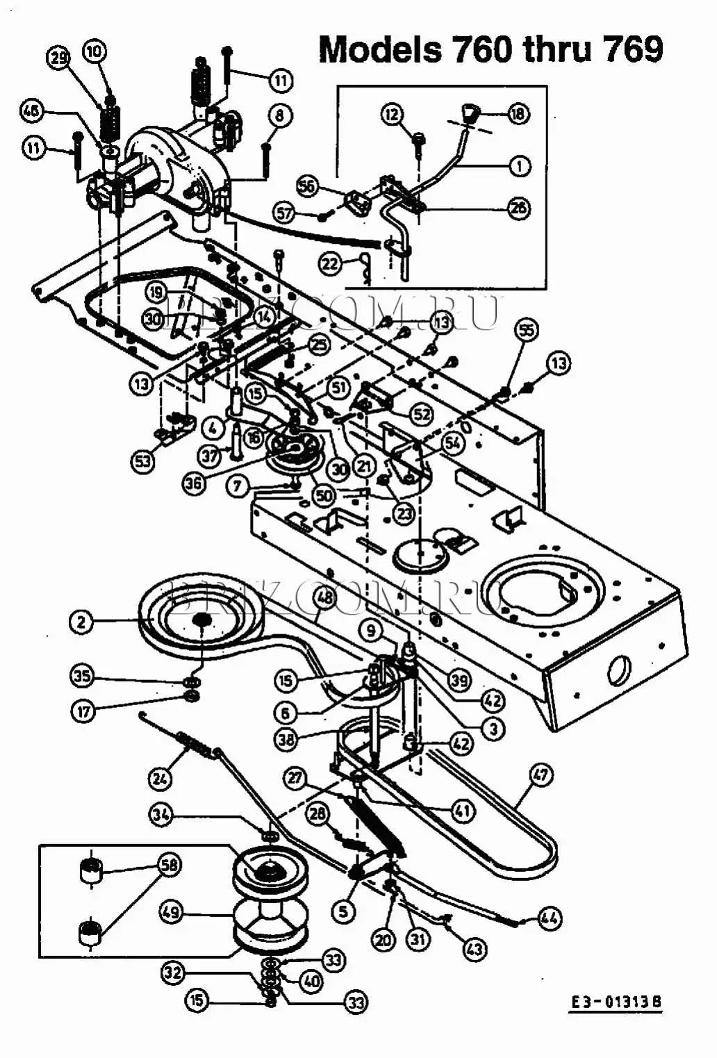 john deere 130 riding mower deck diagram