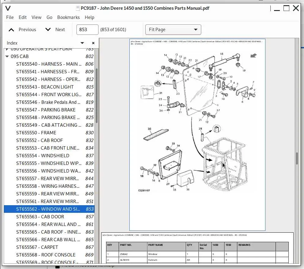 john deere 1450 parts diagram