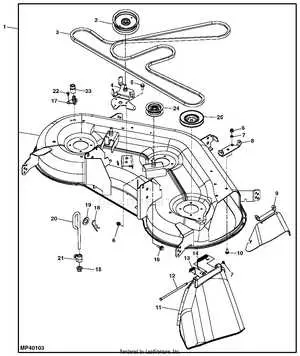 john deere 155c 48 inch deck belt diagram