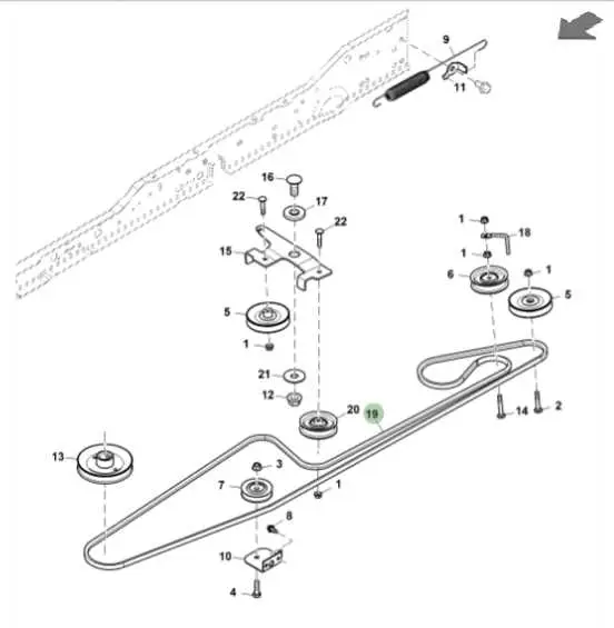 john deere 160 traction drive belt diagram