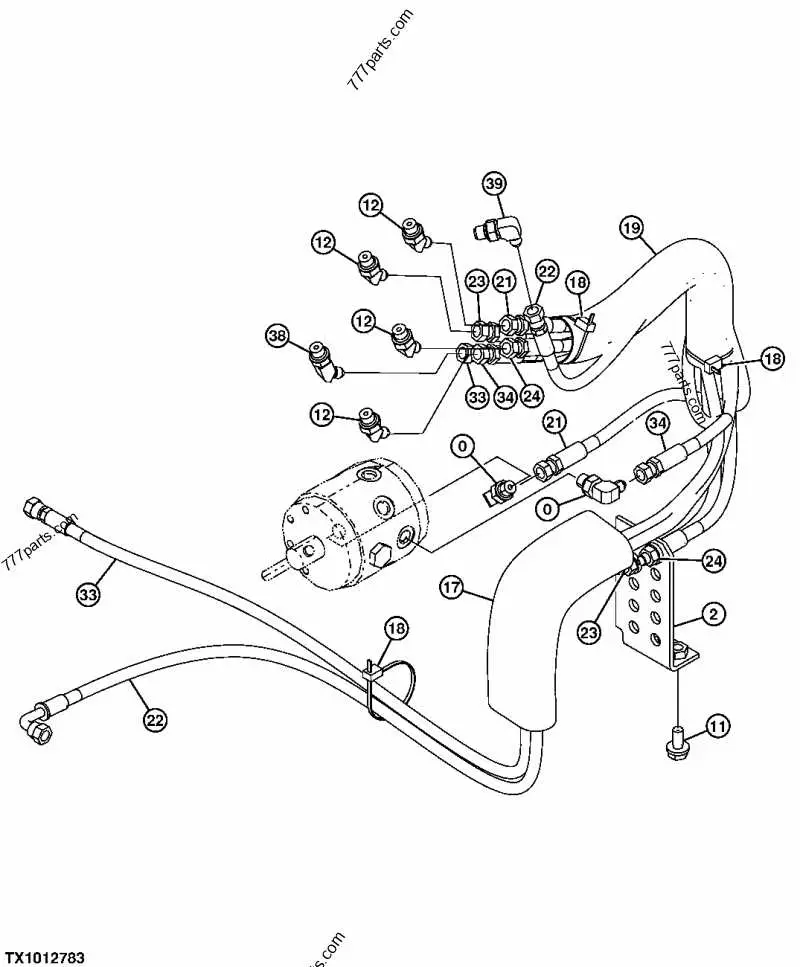 john deere 17 excavator hydraulic hose diagram