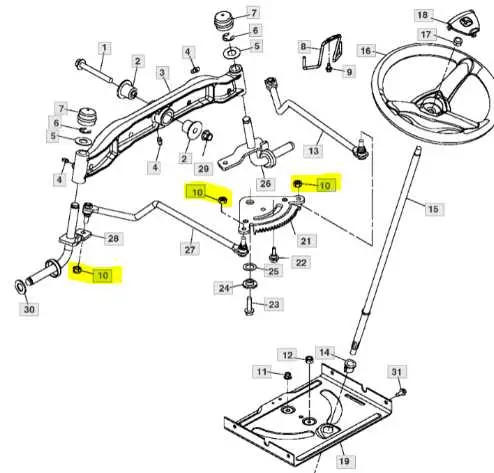 john deere 170 steering diagram