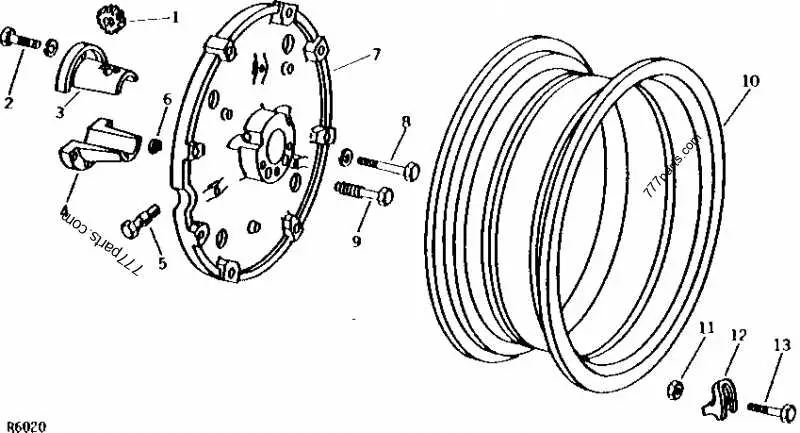 john deere 2020 rear wheel parts diagram
