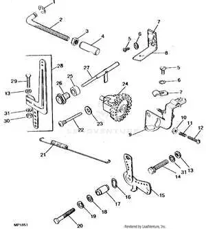 john deere 214k governor gear assembly parts diagram