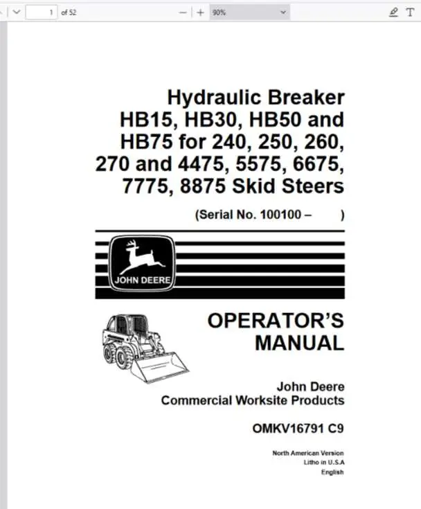 john deere 260 skid steer hydraulic diagram