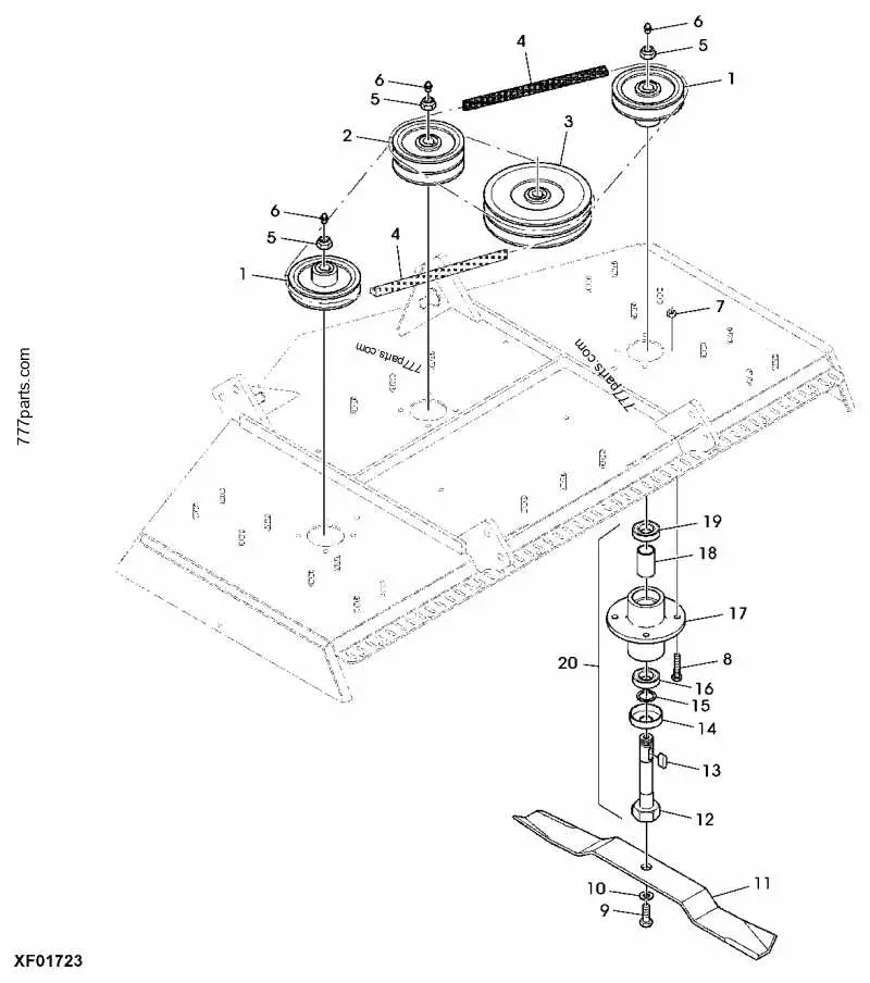 john deere 261 grooming mower parts diagram
