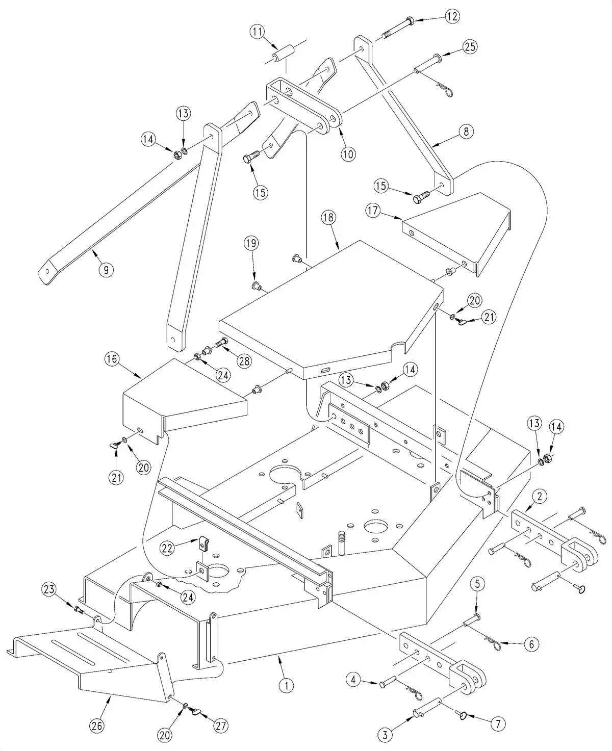 john deere 261 grooming mower parts diagram