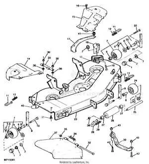 john deere 265 mower deck parts diagram