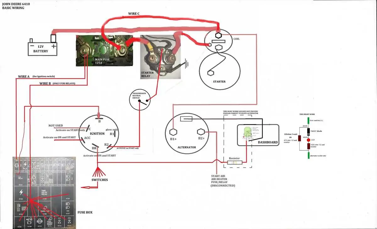 john deere 3010 light wiring diagram