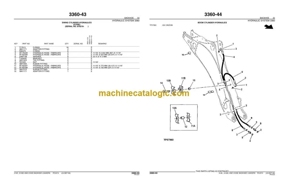 john deere 310 backhoe parts diagram door