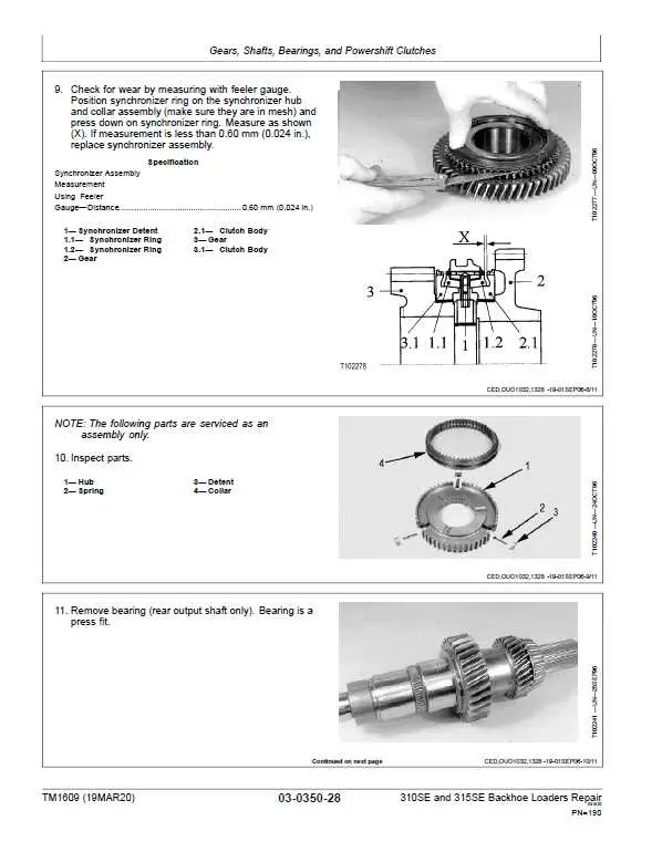 john deere 310 se backhoe parts diagram