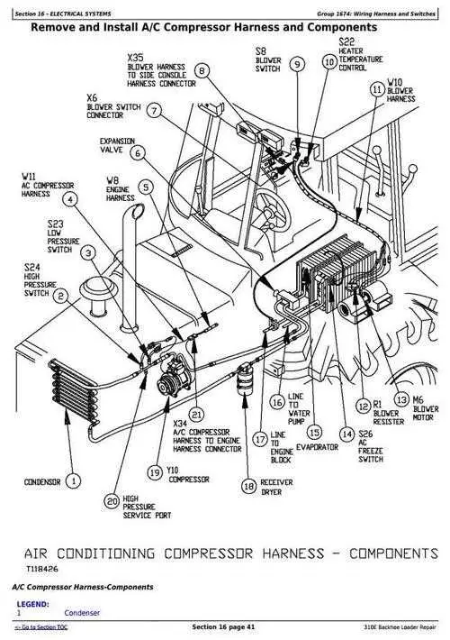 john deere 310a backhoe diagram