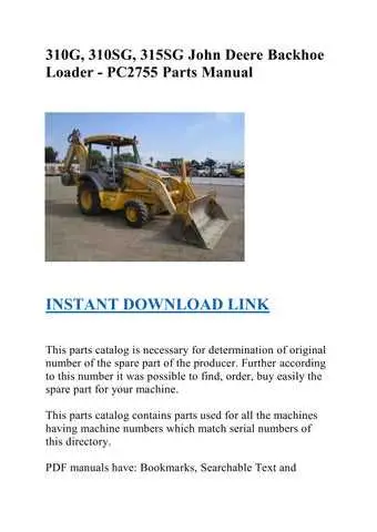 john deere 310sg backhoe parts diagram