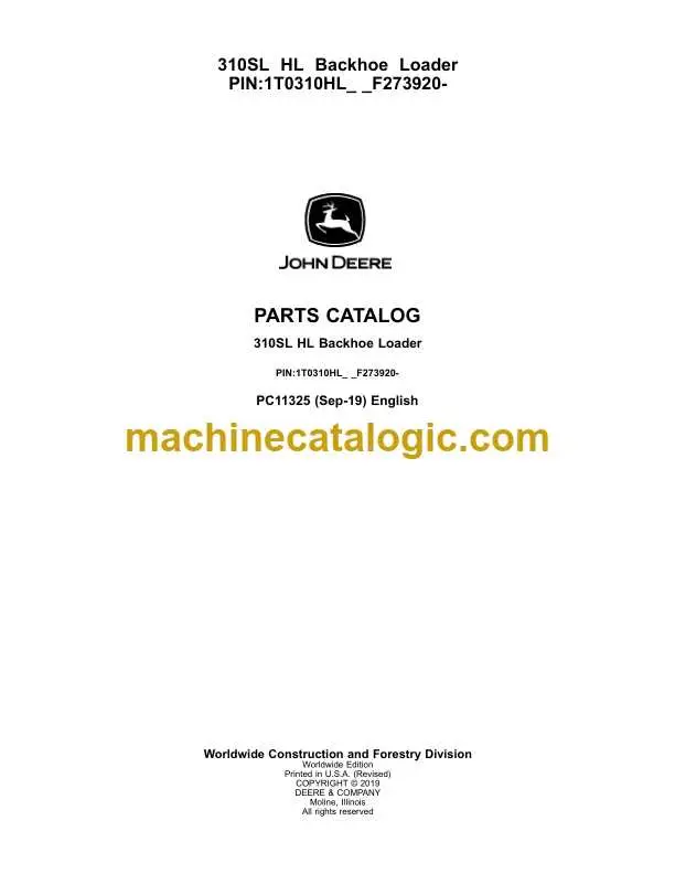 john deere 310sl parts diagram