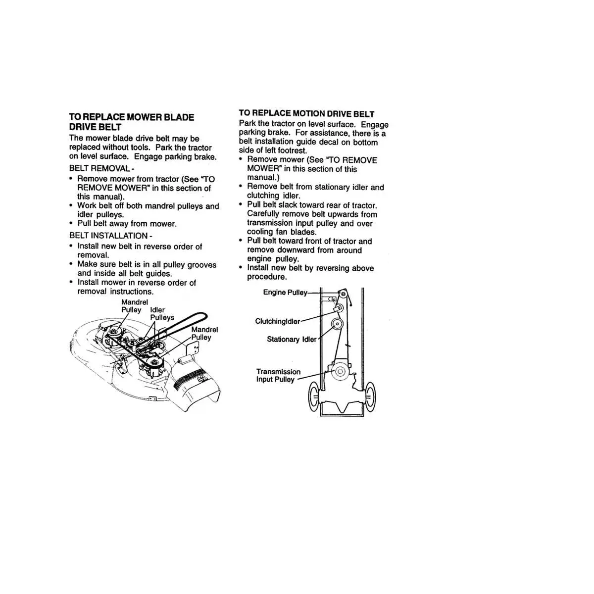 john deere 318 mower belt diagram