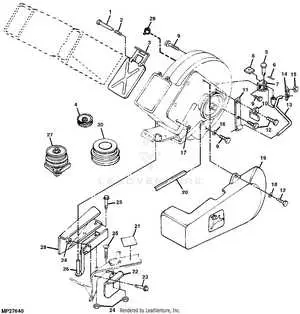 john deere 318 power flow bagger parts diagram
