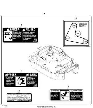 john deere 32 inch deck belt diagram