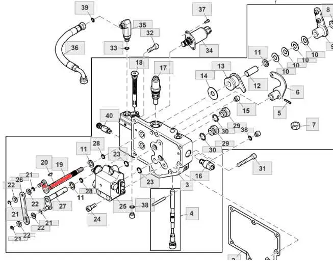 john deere 3203 rock valve assembly diagram