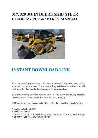 john deere 320r loader parts diagram