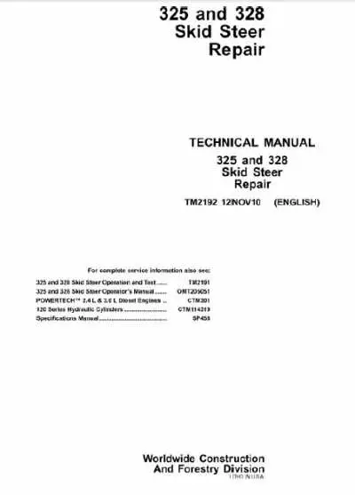 john deere 325 skid steer belt diagram