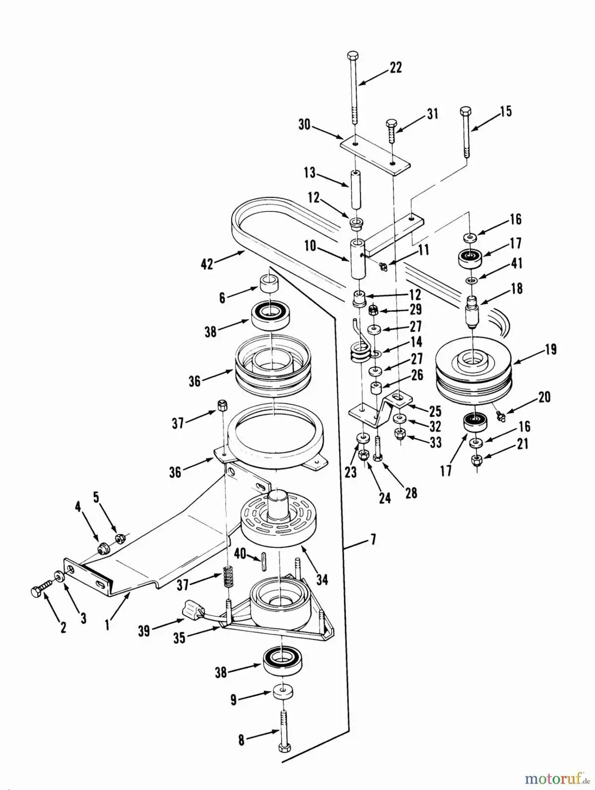 john deere 332 mower deck parts diagram
