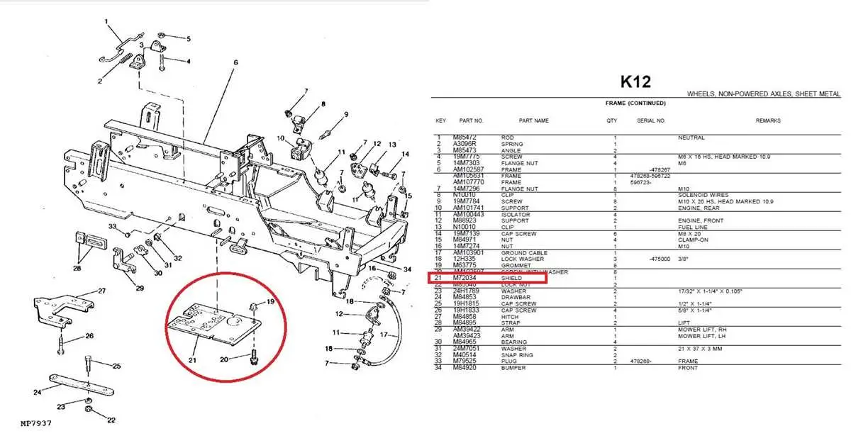 john deere 332 parts diagram
