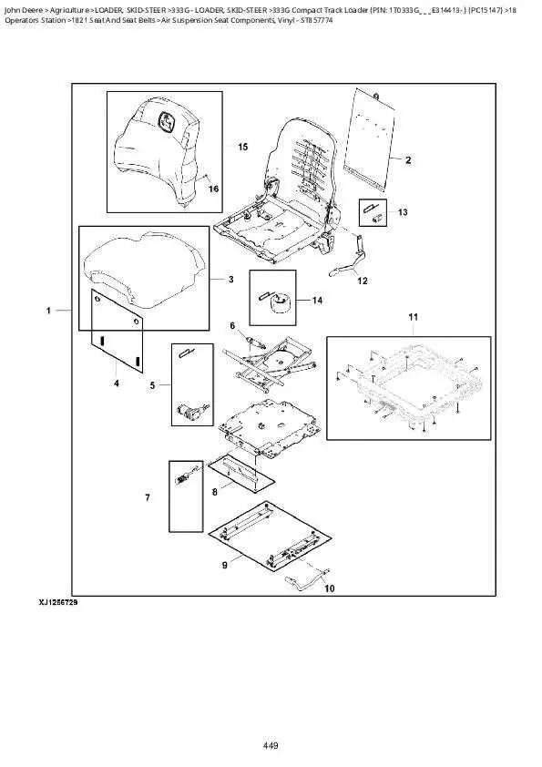 john deere 333d parts diagram