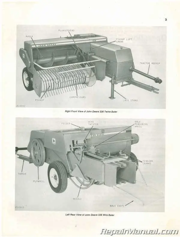 john deere 336 knotter diagram